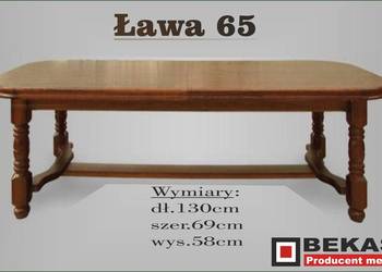 Stylowa Debowa Ława 065 Bekas Dab Rustikalny Nowa Raty
