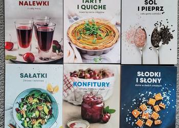 Książki kulinarne 6 szt Konfitury Nalewki Sałatki Tarty Słodki Sól
