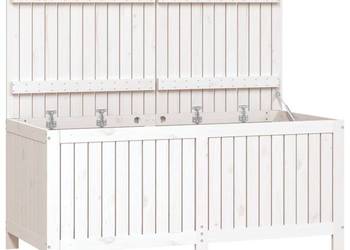 vidaXL Skrzynia ogrodowa, biała, 147x68x64 cm(SKU:823851)