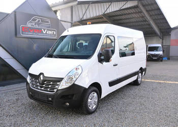 Renault Master L2H2 7 osobowy brygadówka średniak pełna opcja servis regały