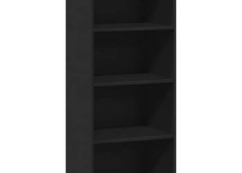 Wysoka szafka czarna 50x41x124 cm materiał drewnopochodny WM-846398