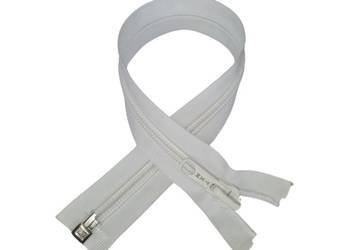 Zamek błyskawiczny rozdzielczy #10 z dwoma uchwytami spiralny 250cm biały