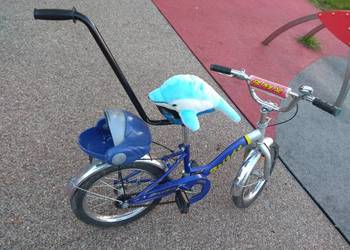 Rower 16" dla dziecka z KUFERKIEM zamykanym na picie, kanapkę, zabawki.