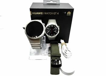 Smartwatch Huawei Watch GT 4 46mm Srebrny Komplet