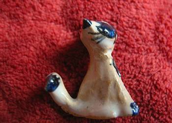 Kot - miniatura - figurka porcelana - 3 x 3 x 2 cm
