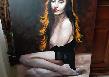 XXL bardzo duży obraz olejny. Marek Grzegorz - Whisper of Light 120x80