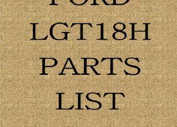 FORD LGT 18 H ciągnik KATALOG CZĘŚCI wysyłka