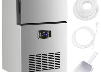 vidaXL Kostkarka do lodu, srebrna, 45 kg/24 h(SKU:153682)