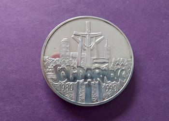 Srebrna moneta Solidarność 1990