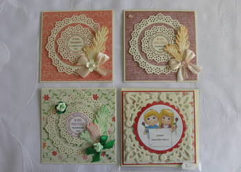 Dzień Nauczyciela Kartki Handmade z piórkami