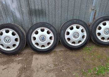 Felgi stalowe ori kołpaki VW 4x100 13" opony allseason 155/70r13 2024r.