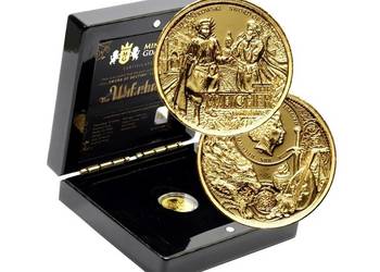 WIEDŹMIN / WITCHER (Złota moneta) MIECZ PRZEZNACZENIA - 1/10 oz, Niue 2022