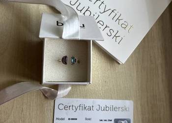 Pierścionek ametyst topaz diamenty 333