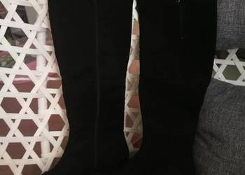 Kozaki czarne zamszowe.Rozmiar 39.