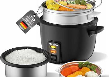 Szybkowar do ryżu 2 l, elektryczny garnek do gotowania ryżu, ze stali nier