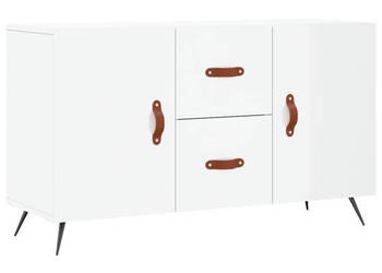 Komoda biała z połyskiem 100x36x60 cm materiał drewnopochodny WM-828142