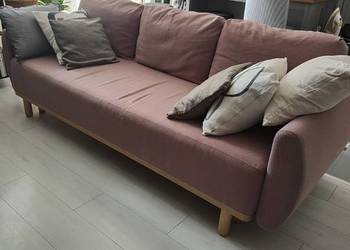 GRUNNARP IKEA Sofa 3-osobowa, rozkładana, jasny różowy