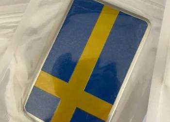 NOWY znaczek flaga Szwecja emblemat logo klejane NOWY znaczek flaga Szwecja emblemat logo klejane