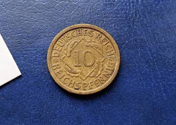 Stare monety 10 pfennig 1929 F Niemcy Stare monety 10 pfennig 1929 F Niemcy