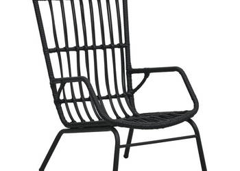 Fotel ogrodowy polirattan czarny WM-48581