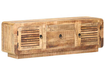 Szafka pod TV 120x30x40 cm surowe drewno mango WM-320460