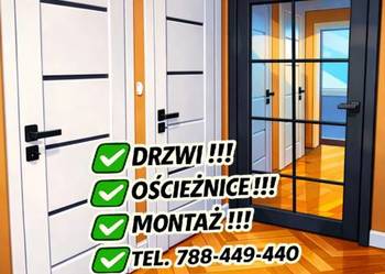 DRZWI + MONTAŻ/TRANSPORT z Ościeżnicami Regulowanymi