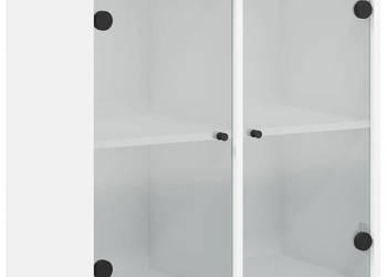 Szafka wisząca ze szklanymi drzwiami biała 68x37x685 cm WM-836490