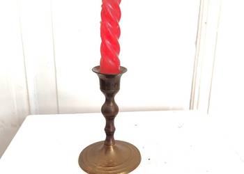 Stary świecznik mosiężny