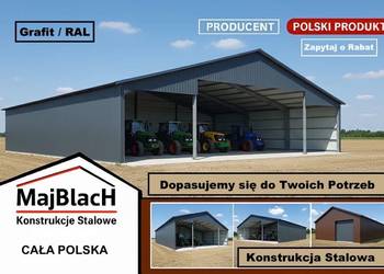 Wiata Stalowa /Hala/ Garaż Blaszany / Duży  OTWARTY WJAZD  – Maj-BlacH