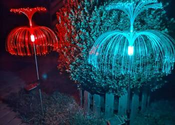 NOWE Lampki Solarne Ogrodowe LED dwuwarstwowa meduza, fontanna