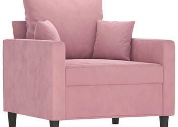 Fotel różowy 60 cm obity aksamitem WM-359286