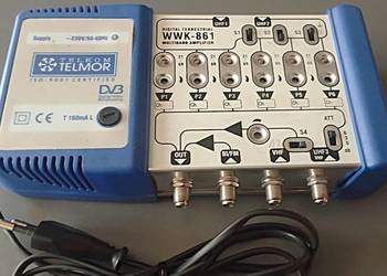 Wzmacniacz antenowy WWK-861 wielozakresowy kanałowy TELKOM TELMOR