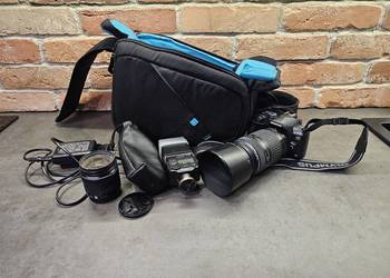 Olympus E 510 + zuko 14-42 + zuko digital 70-300 + Torba + lampa