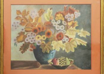 Jesienny bukiet pastel na kartonie E,Douard 76/62 promocja