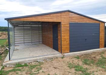 Garaż blaszany 7x5 WZMOCNIONY PROFILAMI. Producent. Cała Polska