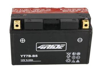 Akumulator motocyklowy 4 RIDE YT7B-BS 12V 6Ah 85A (AGM, Lewy+)