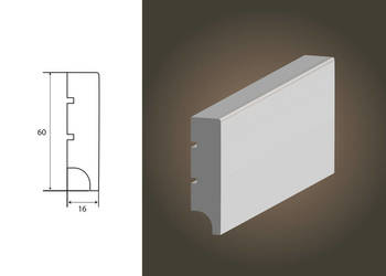 LAGRUS Listwa przypodłogowa MDF Basic R1