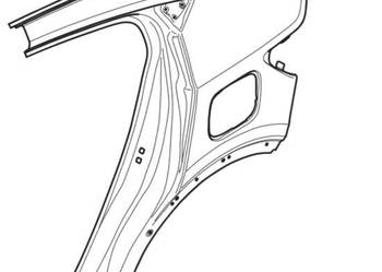 VOLVO C40 blotnik tylny prawy poszycie cwiartka OE