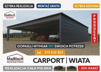 Zadaszenie - CARPORT WIELOSTANOWISKOWY | Wiata Samochodowa – Maj-Blach