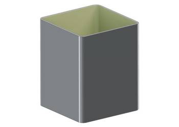 Krop PVC rura spustowa kwadratowa 80x80 3m czarny ral 9005