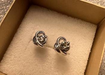 Kolczyki - srebrne z diamentem