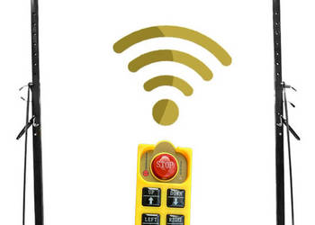 Suwnica bramowa z wciągarką bezprzewodową i wózkiem – 1000 kg, 2300 mm, 250