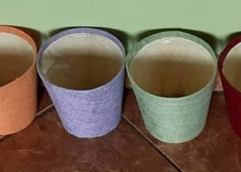 Jutowe, kolorowe osłonki na doniczki, cena za sztukę, wysyłka