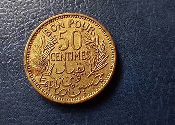 Stare monety 50 cent 1945 Tunezja