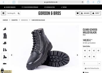 Buty Trapery Skórzane Męskie GORDON & BROS rozm 43