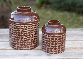 Ceramiczny wazon wazonik - komplet 2 szt