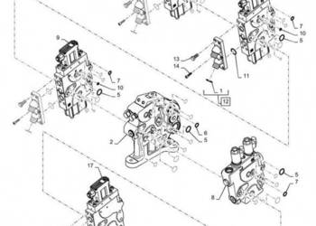 New Holland T6090 T6070 Sekcja zaworu hydr 87496186