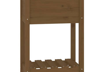 Donica z półką miodowy brąz 54x345x81 cm drewno sosnowe WM-823755