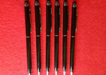 6 szt. długopisy czarne ze srebrem, cienkie 6 szt. długopisy czarne ze srebrem, cienkie