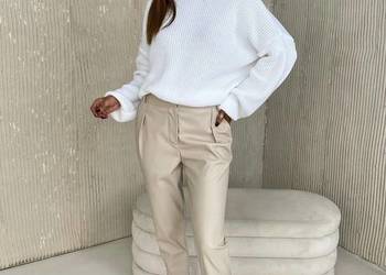 Spodnie cygaretki LaLu beż r. M -38